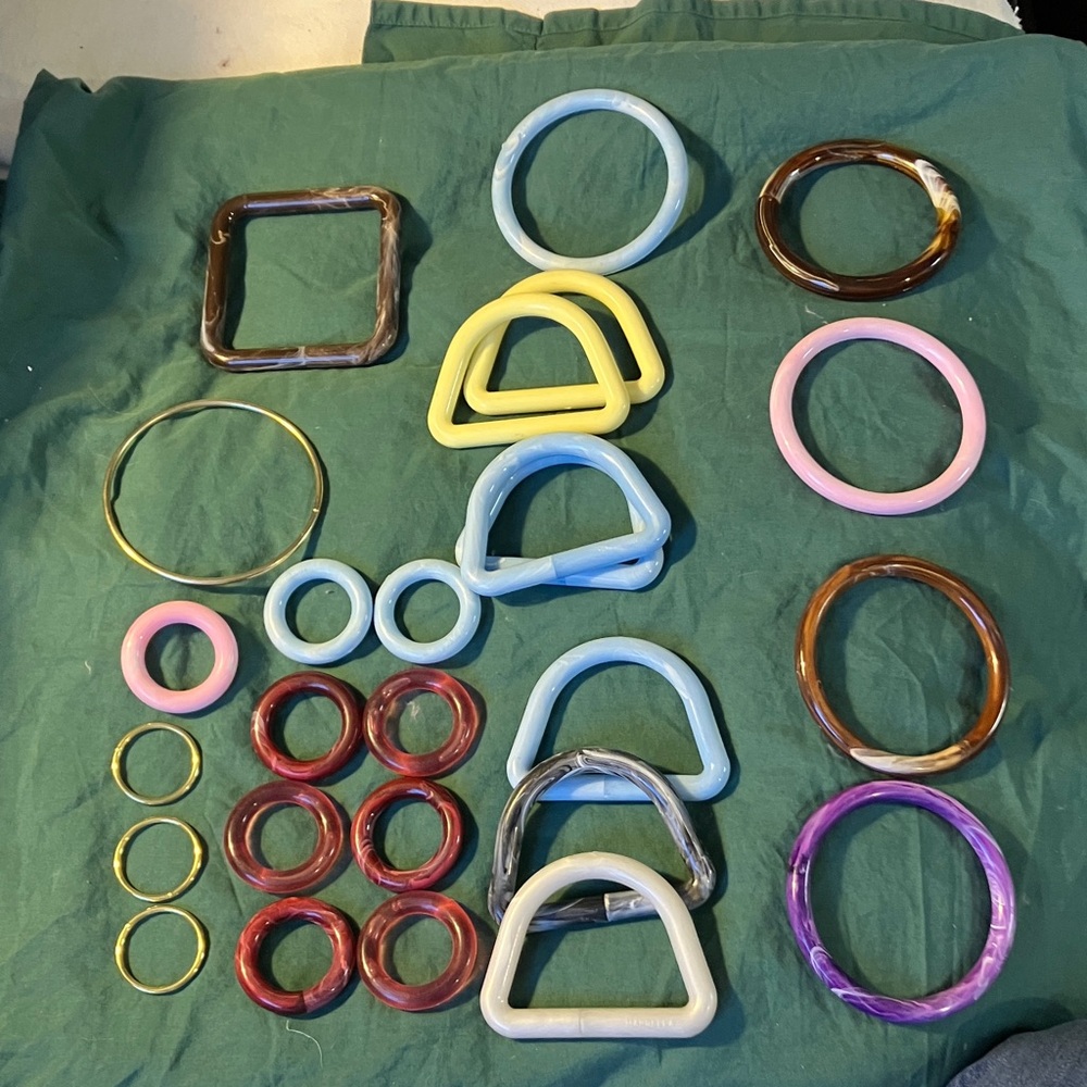 Macrame Vintage Plastic Rings 26 various